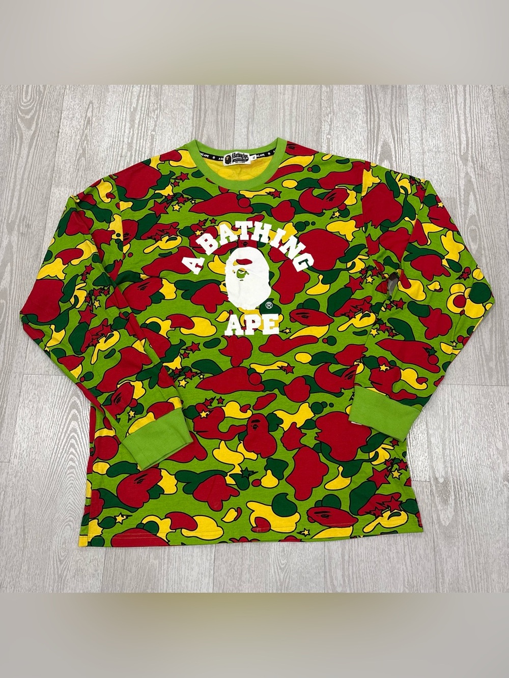 A Bathing Ape Sta Camo College Long Sleeve T-Shirt